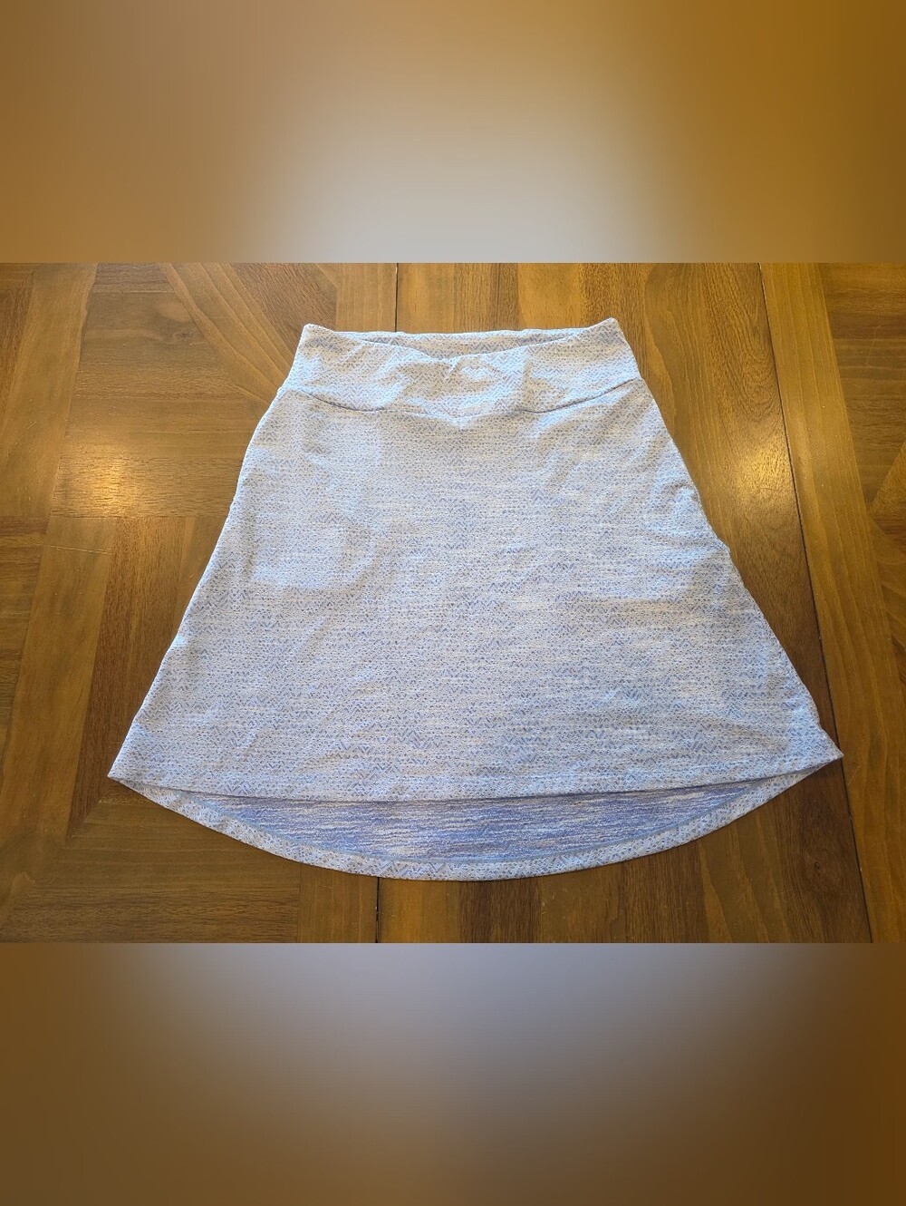 MPG Athletic Travel Golf Tennis Skirt Blue Sz Medium Low High Hemline Geometric
